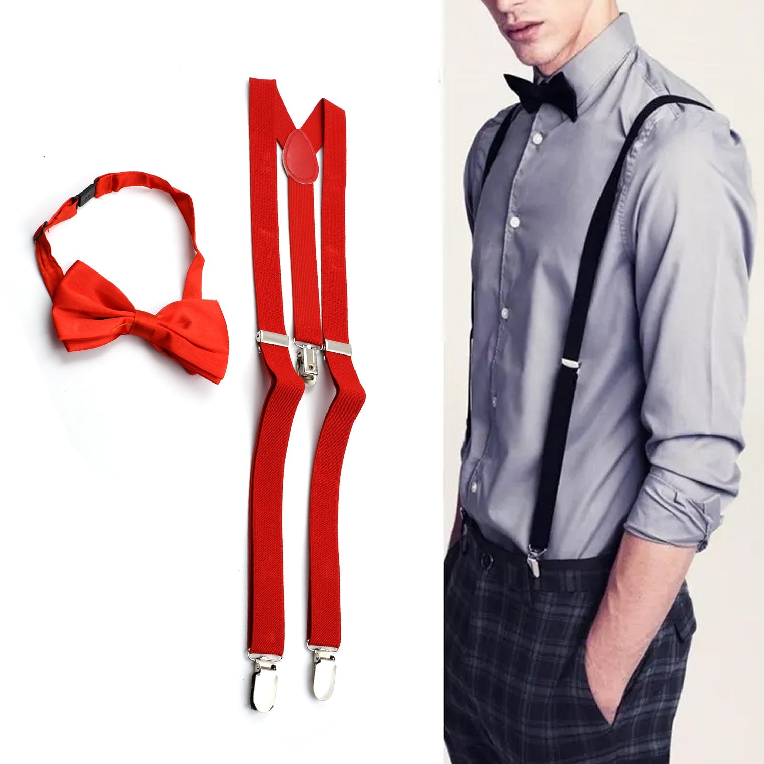 7297 Fashion Accessories Suspenders for Men: Button Pant Braces Clothes Accessory with Elastic, Y Back Design - Regular and Tall Sizes Mix color (1pc) 7297 Fashion Accessories Suspenders for Men: Button Pant Braces Clothes Accessory with Elastic, Y Back Design - Regular and Tall Sizes Mix color (1pc)